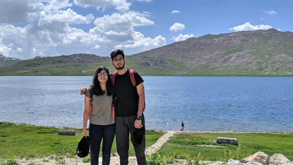 Picture in front of Sheosar Lake, Deosai National Park