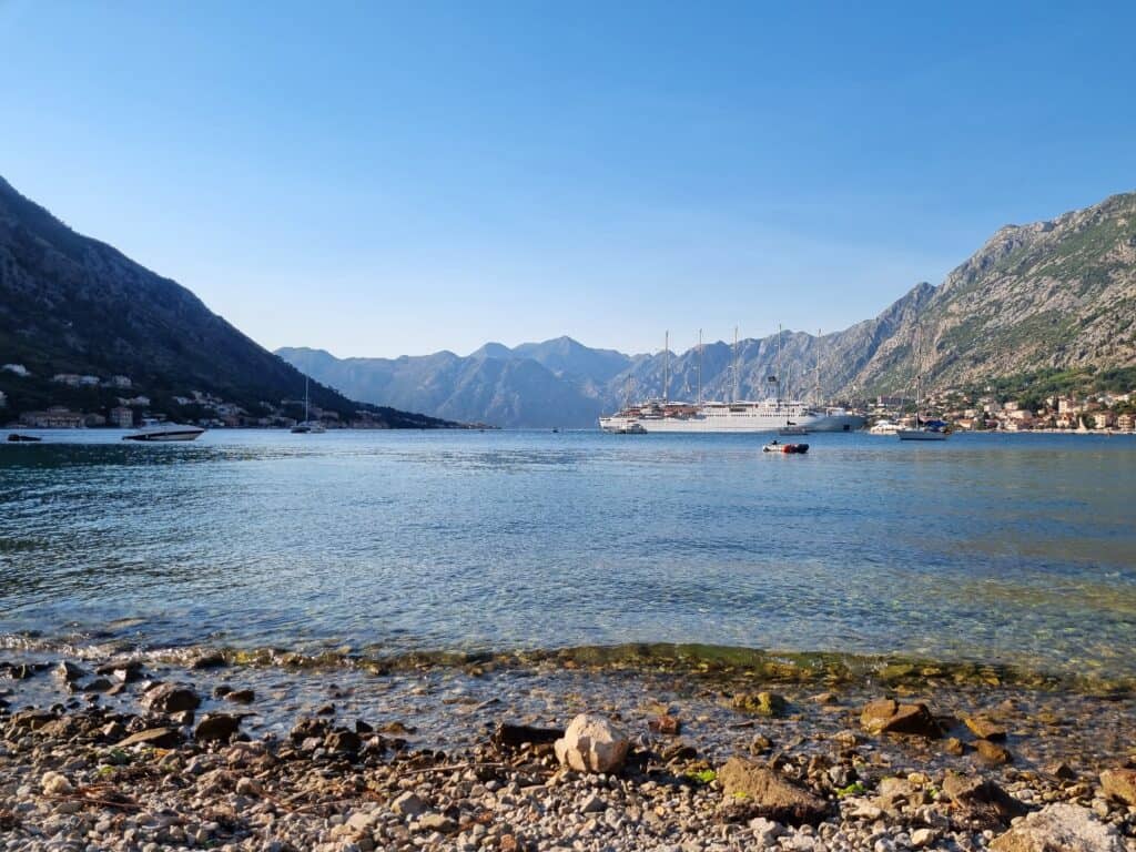 Pebble beach near Kotor