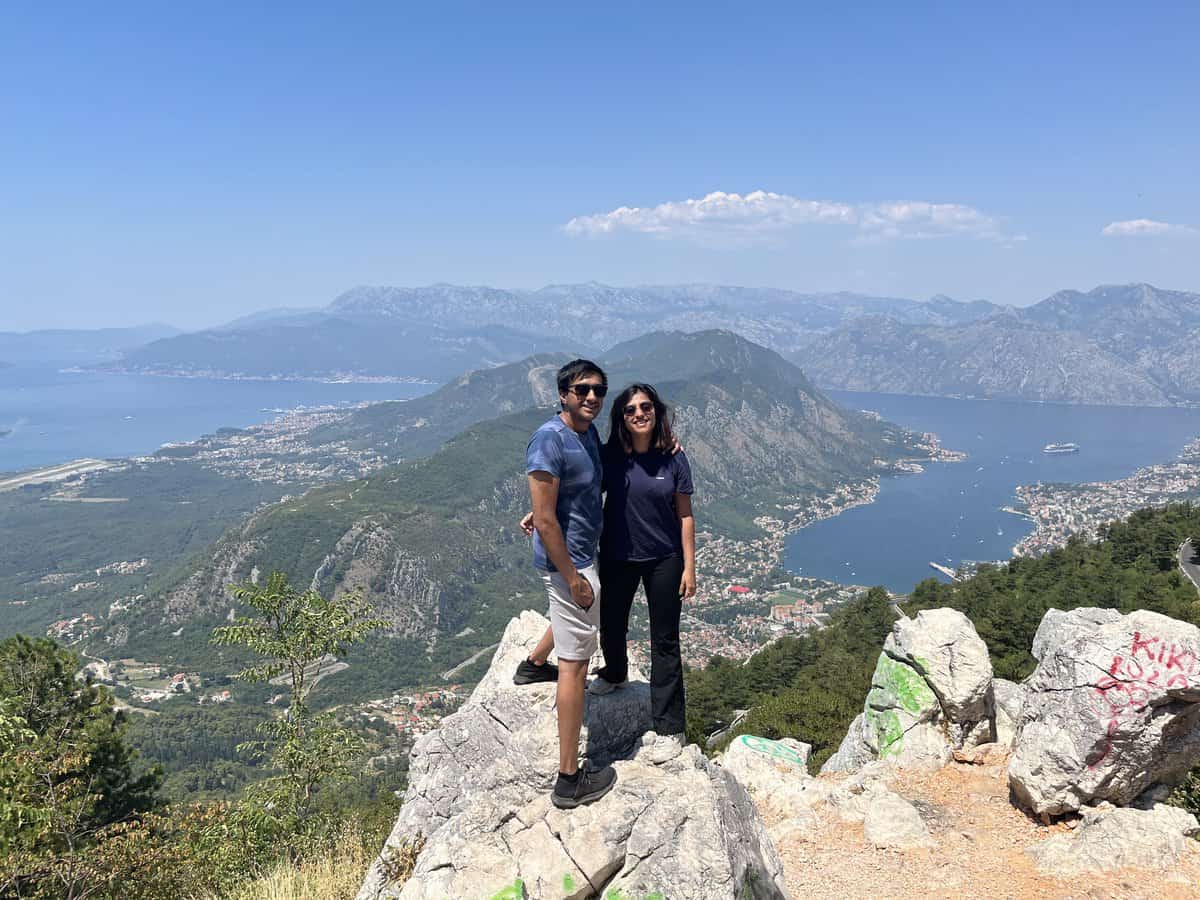 Serpentine road viewpoint montenegro