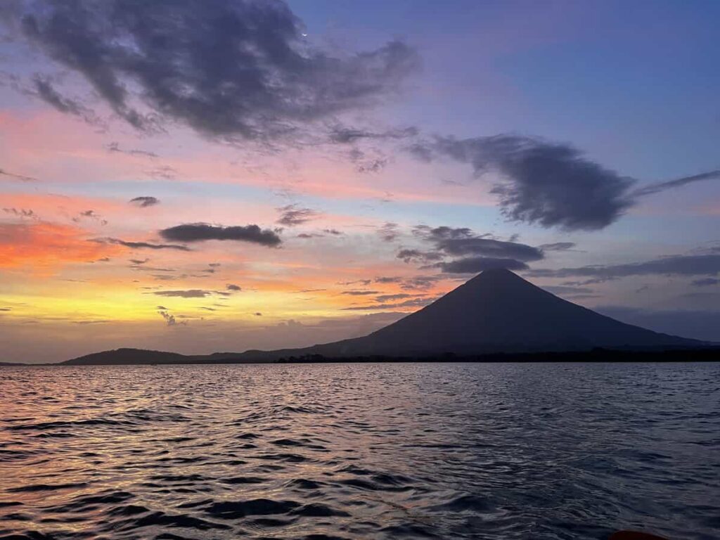 Majestic volcano in Nicaragua with a cloudy summit, a must-see natural landmark on any Nicaragua itinerary.