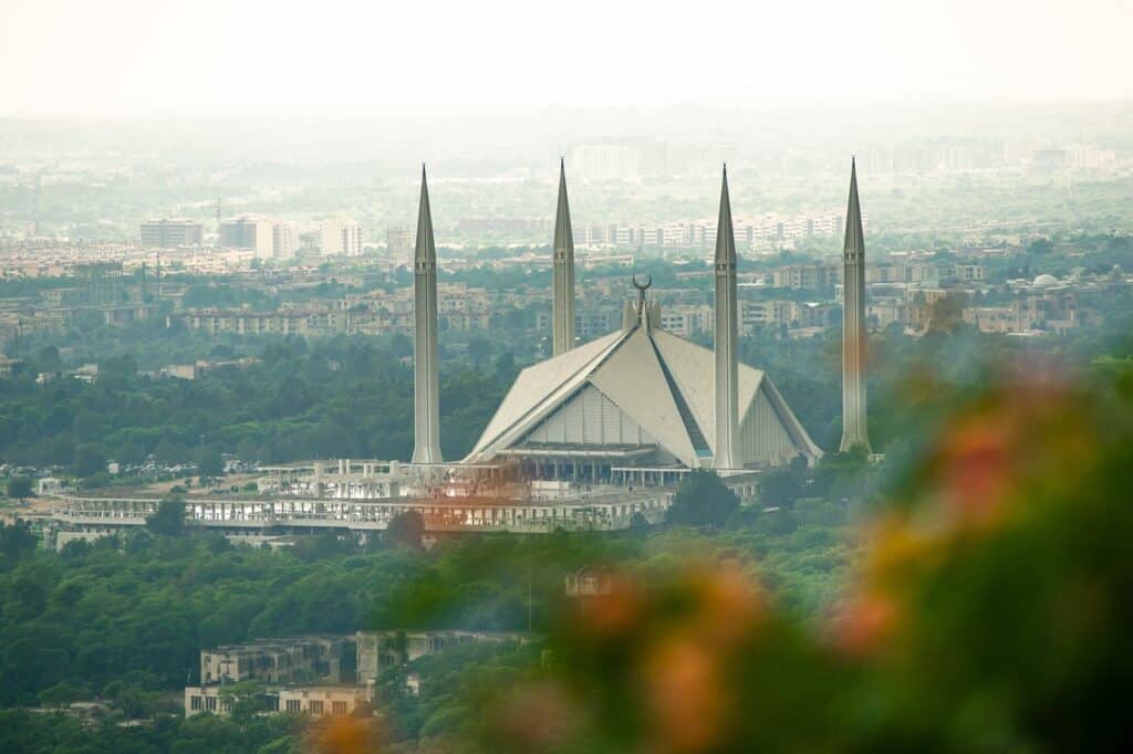 View of Faisal Mosque, Islamabad